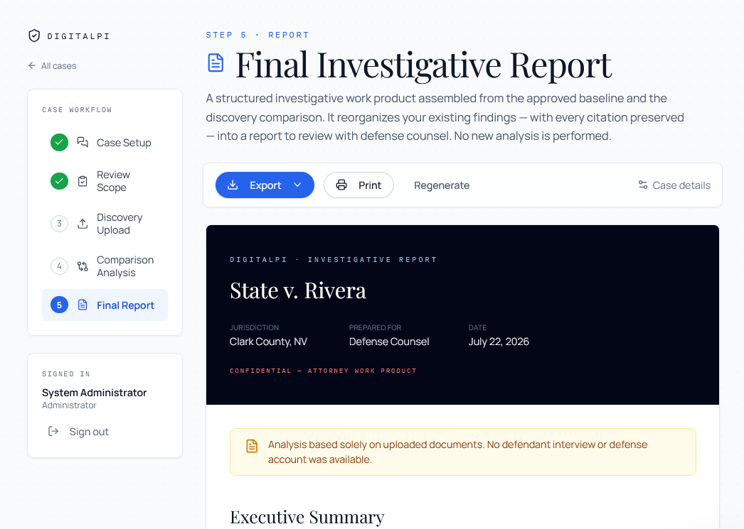 Step 5 — Get the report